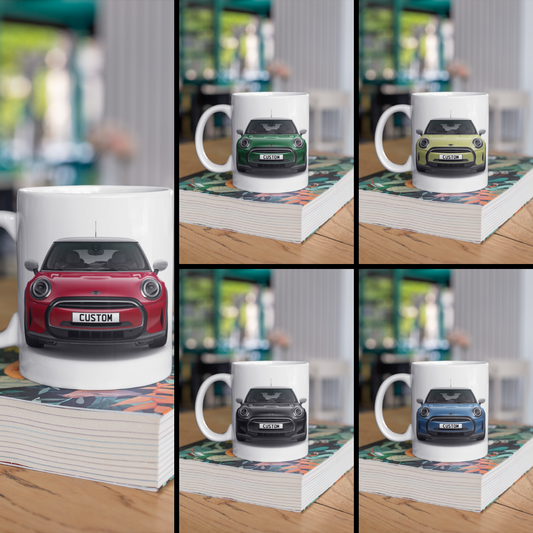 Personalised Mini 3-Door Hatch Cooper Exclusive Mug Gift - Choose Colour