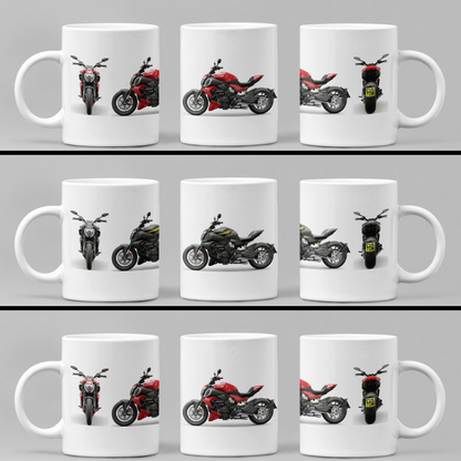 Personalised Ducati Diavel Motorcycle Coffee Mug - Choose Colour - FAST POST