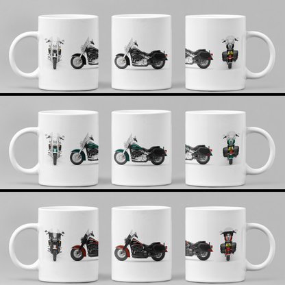 Personalised Harley Davidson Heritage Classic 2024 Motorcycle Mug Colour Choice