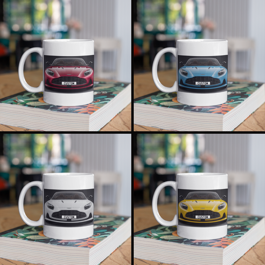 Personalised Aston Martin DB12 Volante Coffee Mug Gift Choose Colour  FAST POST