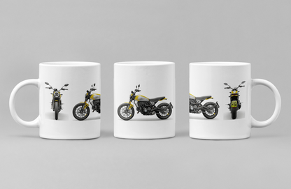 Personalised Ducati Scrambler Motorcycle Coffee Mug - Choose Model & Colour