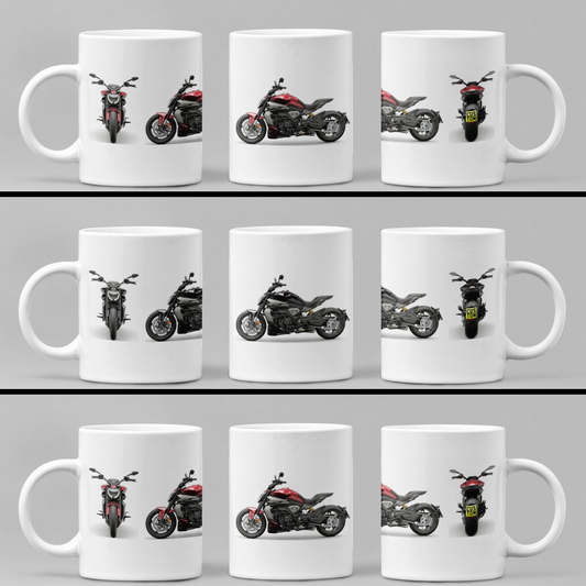 Personalised Ducati XDiavel Motorcycle Coffee Mug -Choose Colour - FAST POST