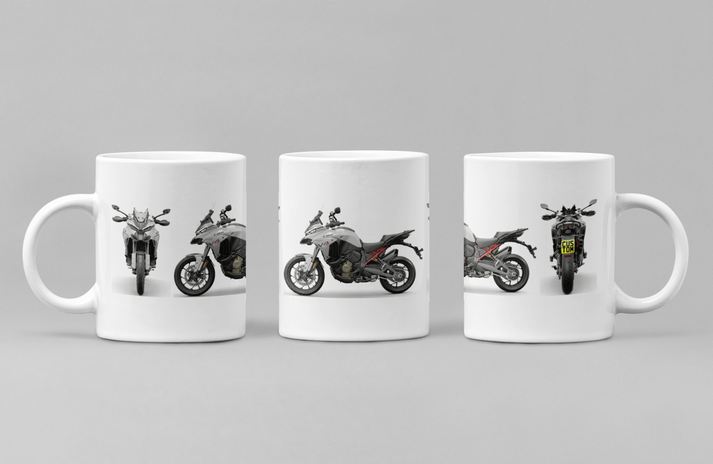 Personalised Ducati Multistrada Motorcycle Coffee Mug - Choose Model & Colour