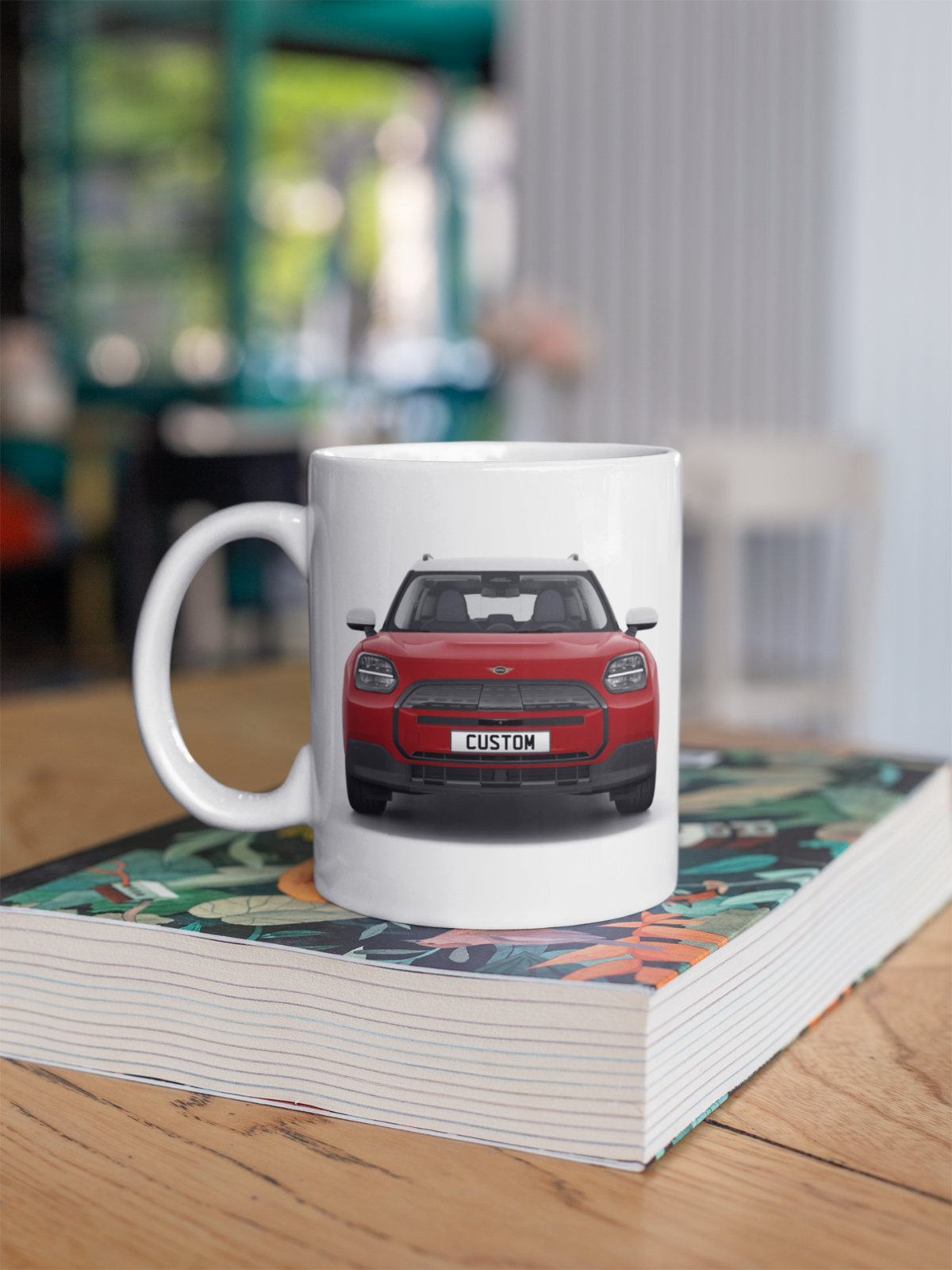 Personalised All Electric Mini Countryman Classic Mug Gift - Choose Colour