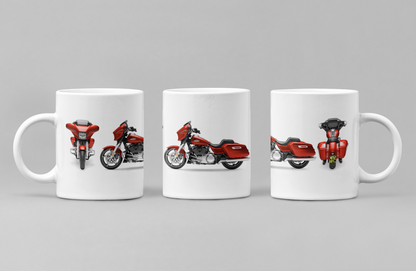 Personalised Harley Davidson Motorcycle Street Glide 2024 Mug Colour Choice