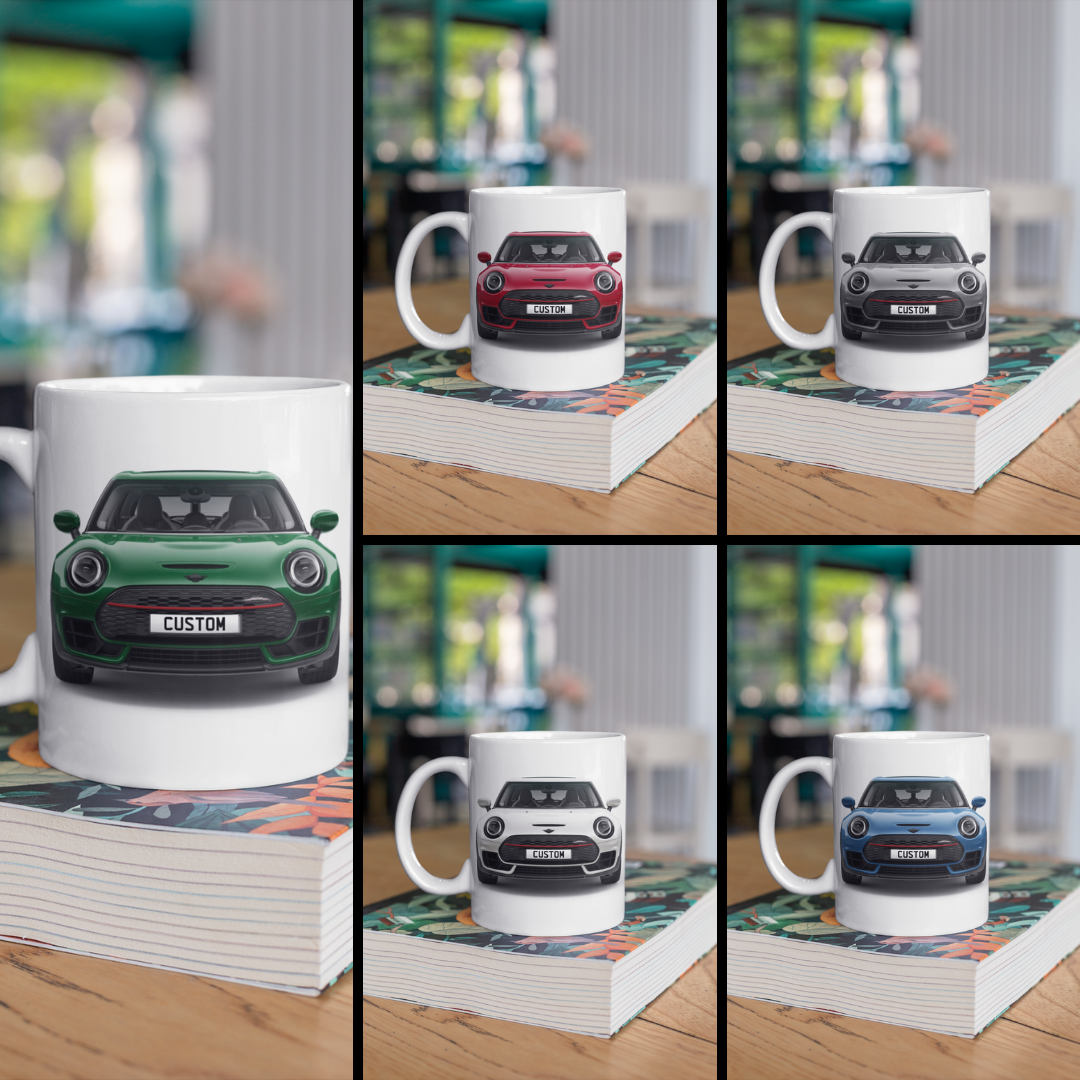 Personalised Mini Clubman John Cooper Works Mug Gift - Choose Colour - FAST POST