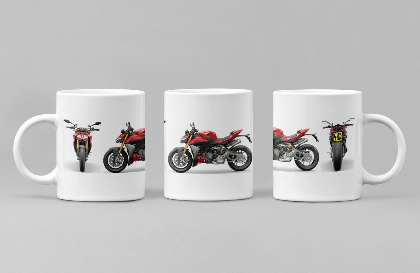 Personalised Ducati Streetfighter Motorcycle Coffee Mug - Choose Model FAST POST