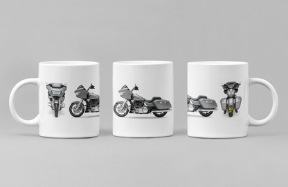 Personalised Harley Davidson Motorcycle Road Glide 2025 Coffee Mug Colour Choice