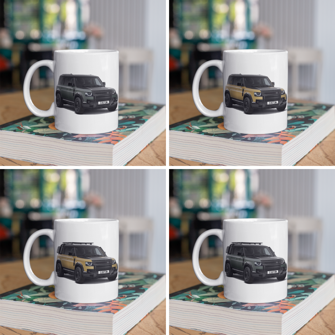 Personalised Land Rover Defender 110 Trophy Edition Mug Gift - Colour Choice