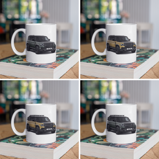 Personalised Land Rover Defender 110 Trophy Edition Mug Gift - Colour Choice