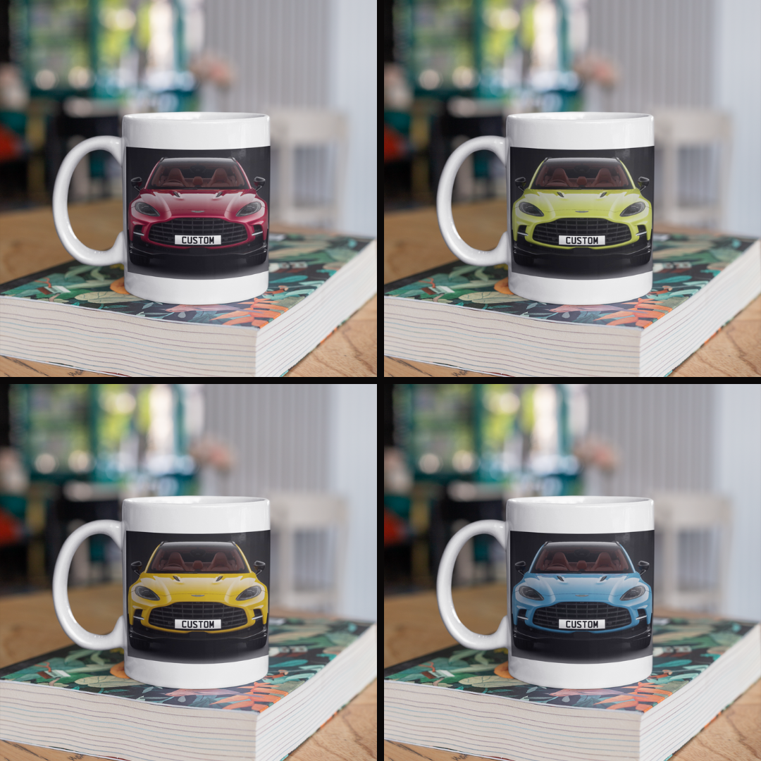 Personalised Aston Martin DBX 707 Coffee Mug Gift Choose Colour - FAST POST