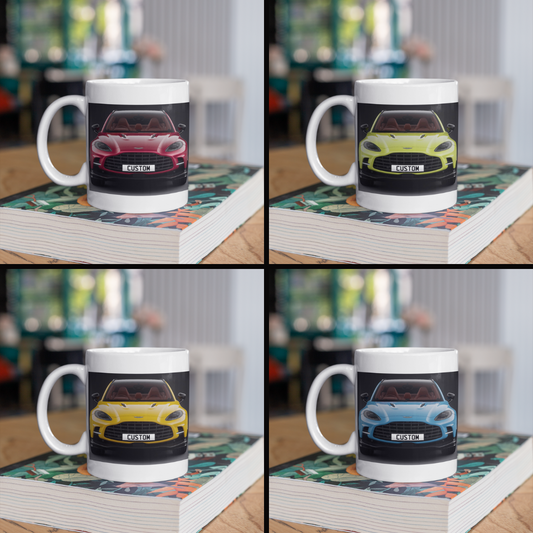 Personalised Aston Martin DBX 707 Coffee Mug Gift Choose Colour - FAST POST