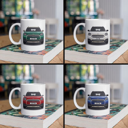 Personalised All Electric Mini Countryman Exclusive Mug Gift - Choose Colour