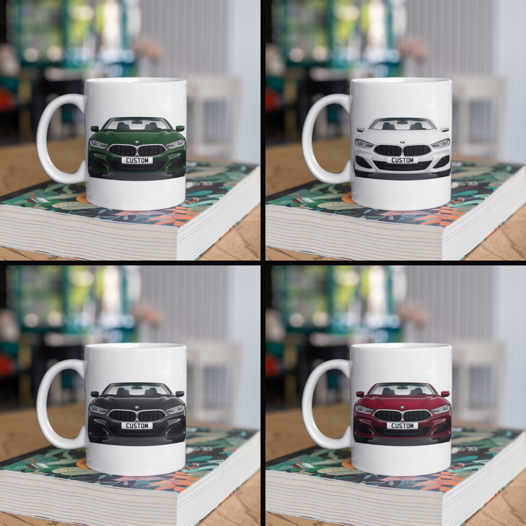 Personalised BMW 8 Series Convertible M Sport Mug Gift - Choose Colour FAST POST