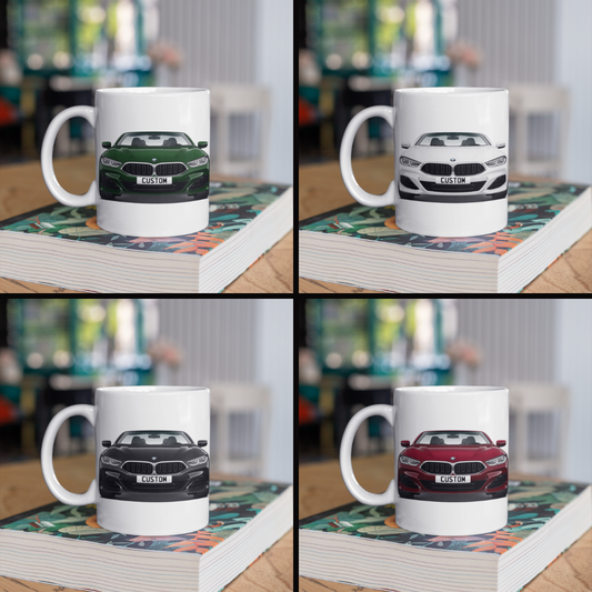 Personalised BMW 8 Series Convertible M Sport Mug Gift - Choose Colour FAST POST