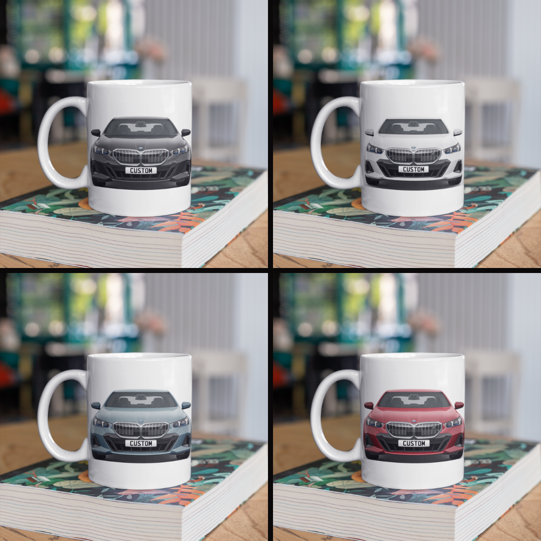 Personalised BMW i5 M Sport Coffee Mug Gift - Choice Colour - FAST POST