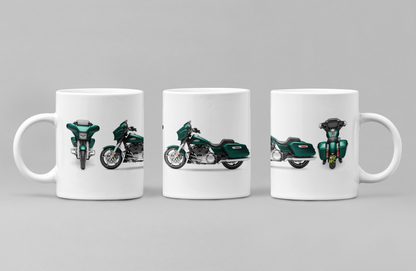 Personalised Harley Davidson Motorcycle Street Glide 2024 Mug Colour Choice