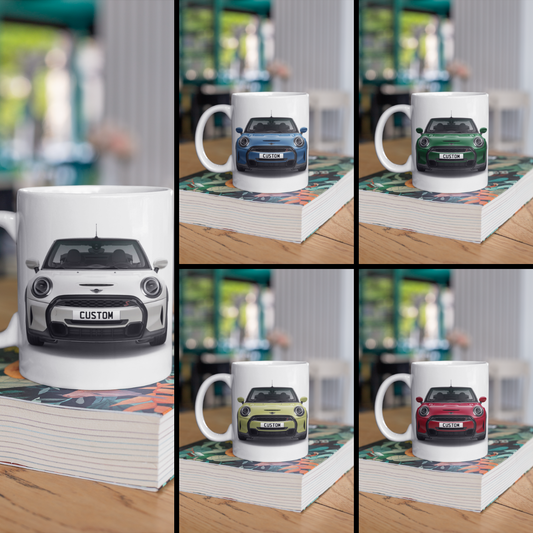 Personalised Mini Convertible Cooper S Classic Mug Gift - Choose Colour