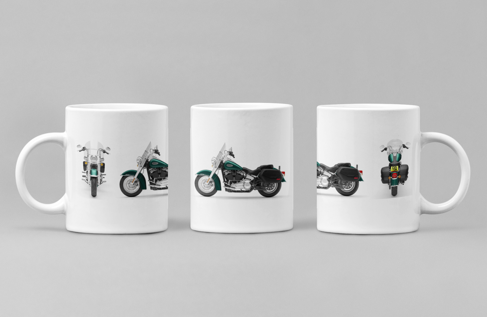 Personalised Harley Davidson Heritage Classic 2024 Motorcycle Mug Colour Choice
