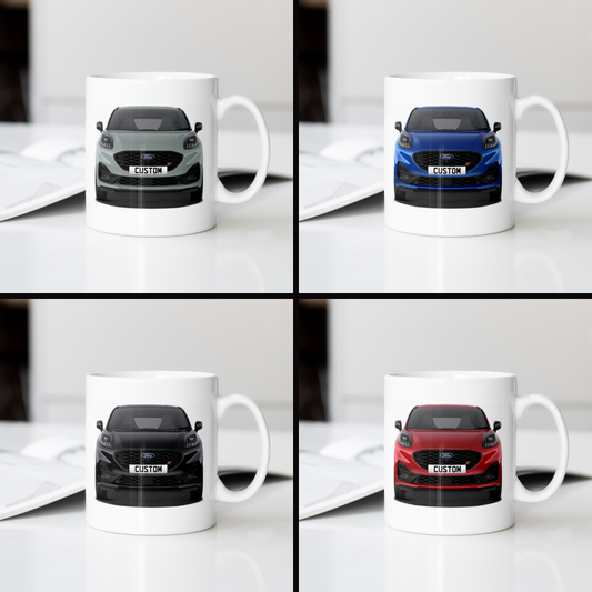 Personalised Ford Puma ST Coffee Mug Gift - Choose Colour - FAST POST