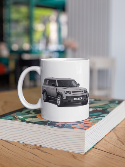 Personalised Land Rover Defender 130 Coffee Mug Gift Colour Choice FAST POST