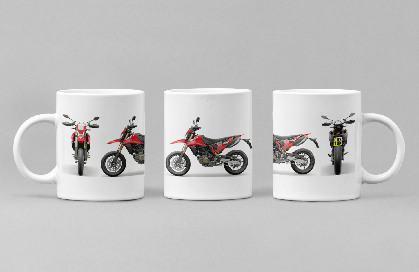 Personalised Ducati Hypermotard Motorcycle Coffee Mug - Choose Model FAST POST