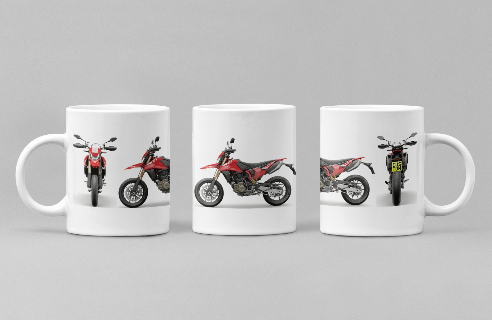 Personalised Ducati Hypermotard Motorcycle Coffee Mug - Choose Model FAST POST