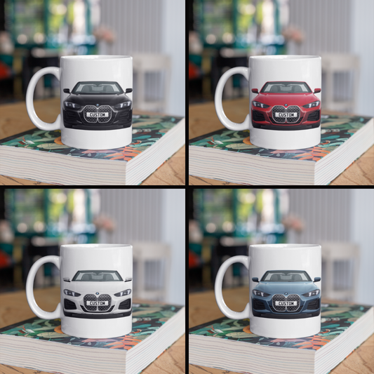 Personalised BMW 4 Series Convertible M Sport Mug Gift - Choose Colour