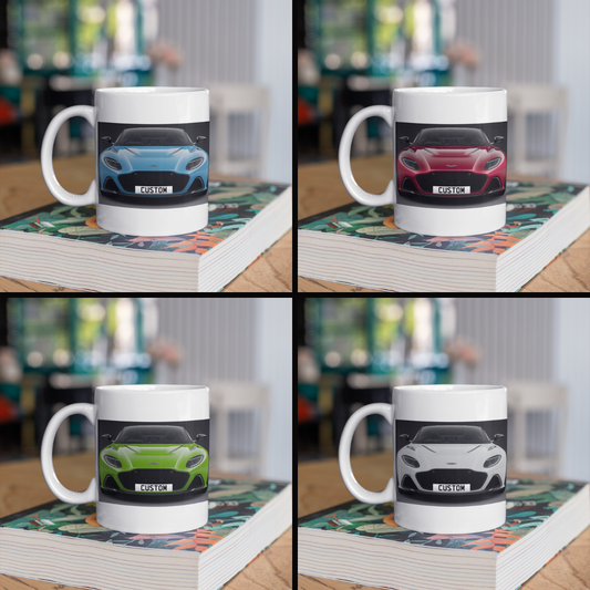 Personalised Aston Martin DBS 770 Ultimate Coupe Coffee Mug Gift Choose Colour