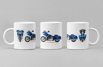 Personalised Harley Davidson Motorcycle Road Glide 2025 Coffee Mug Colour Choice