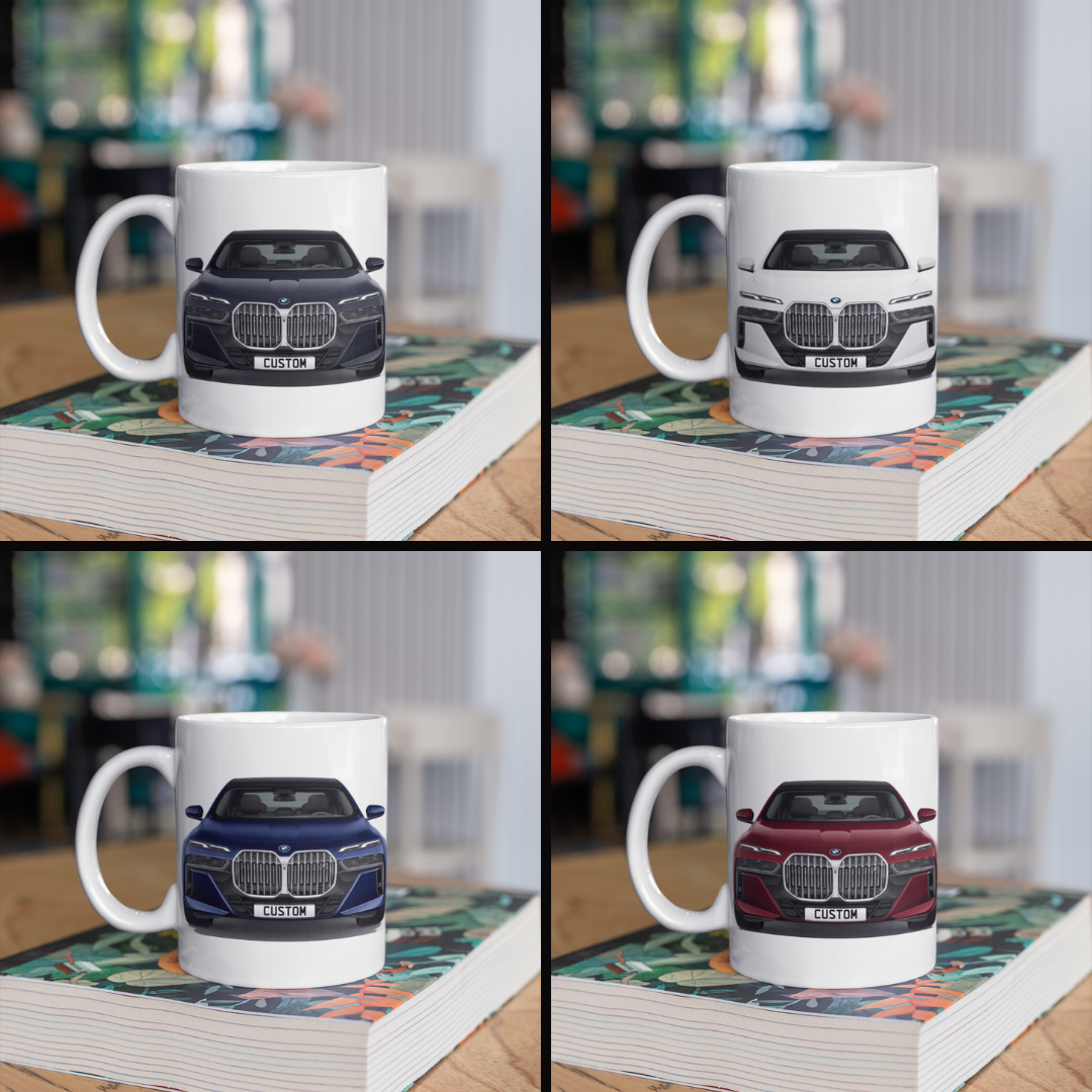 Personalised BMW i7 M Sport Coffee Mug Gift - Choice Colour - FAST POST