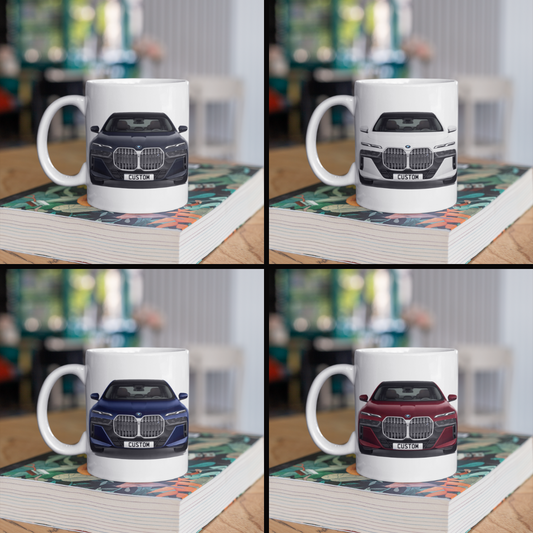 Personalised BMW i7 M Sport Coffee Mug Gift - Choice Colour - FAST POST