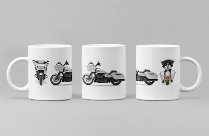 Personalised Harley Davidson Motorcycle Road Glide 2024 Coffee Mug Colour Choice