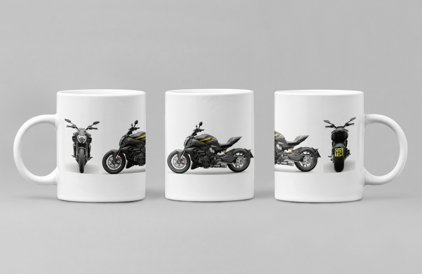 Personalised Ducati Diavel Motorcycle Coffee Mug - Choose Colour - FAST POST