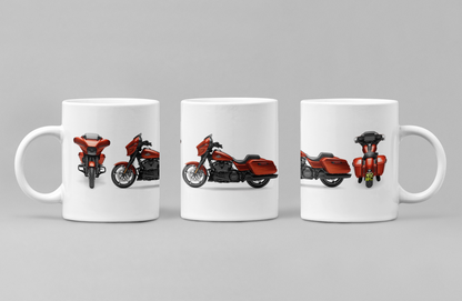 Personalised Harley Davidson Motorcycle Street Glide 2025 Mug Colour Choice