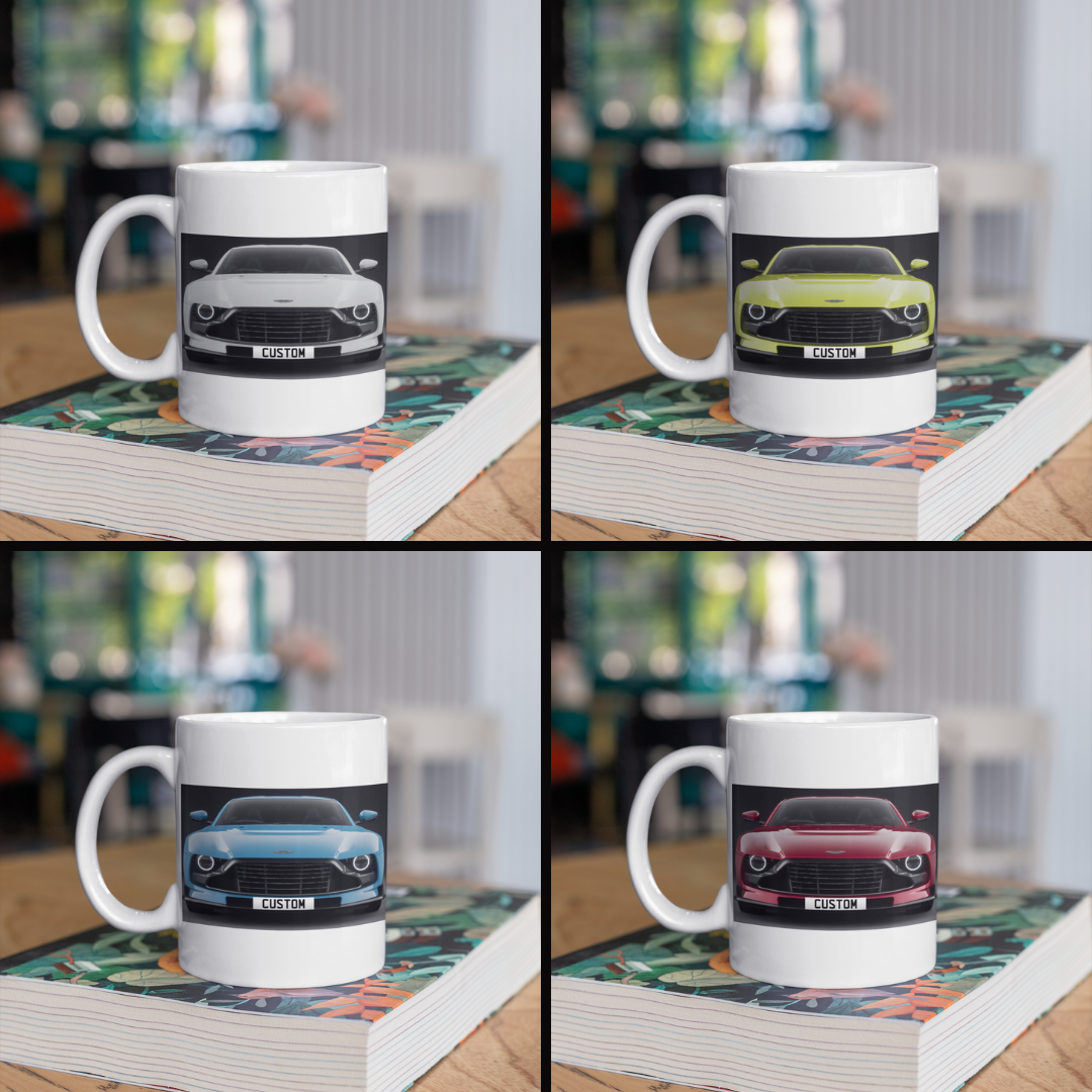 Personalised Aston Martin Valour Coffee Mug Gift Choose Colour - FAST POST