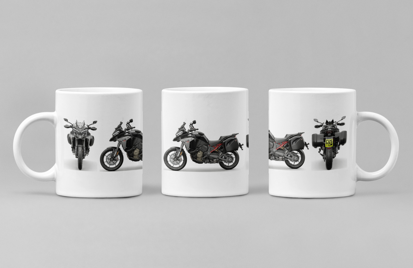 Personalised Ducati Multistrada Motorcycle Coffee Mug - Choose Model & Colour
