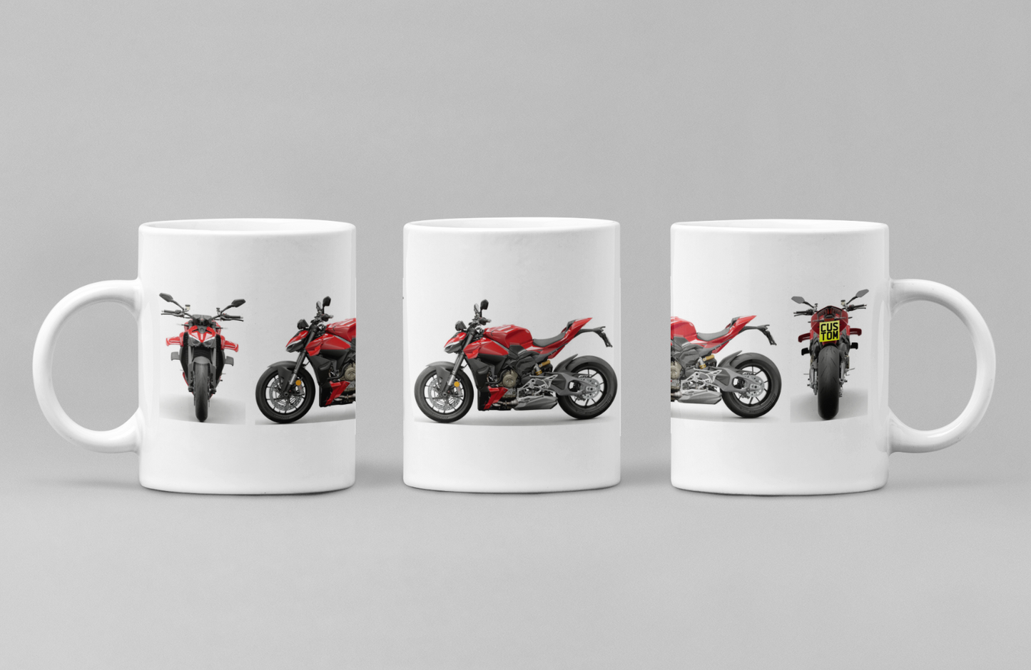 Personalised Ducati Streetfighter Motorcycle Coffee Mug - Choose Model FAST POST