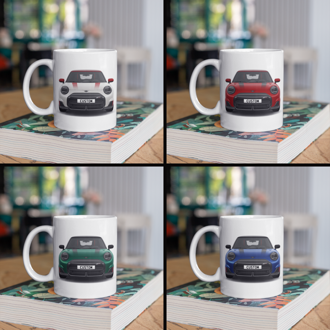 Personalised Mini John Cooper Works Electric Sport Mug Gift - Choose Colour