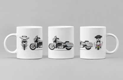 Personalised Harley Davidson Motorcycle Street Glide 2024 Mug Colour Choice