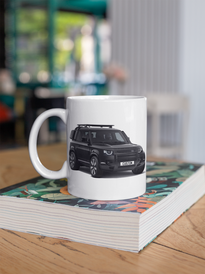 Personalised Land Rover Defender 90 X Coffee Mug Gift Colour Choice FAST POST