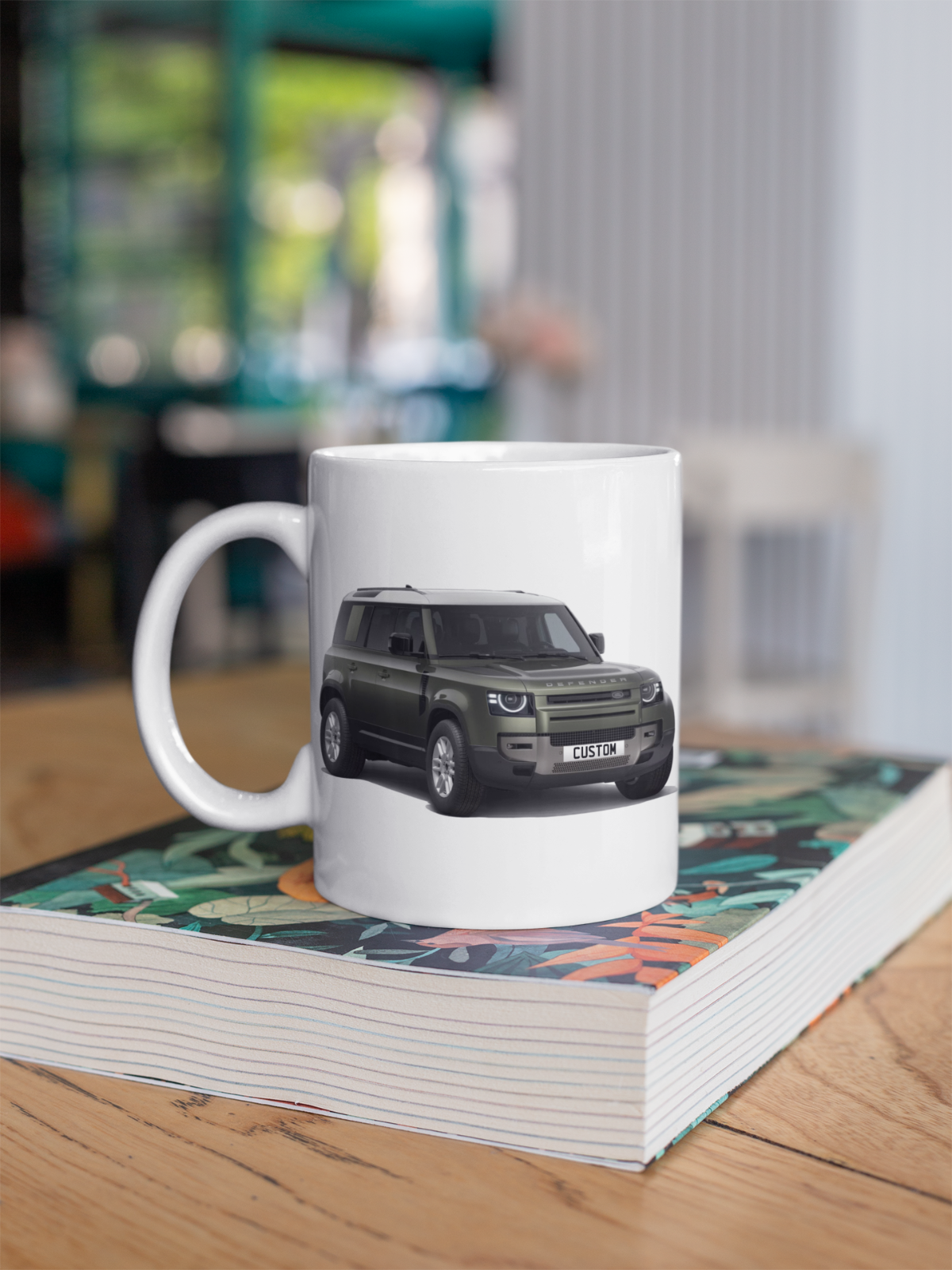 Personalised Land Rover Defender 110 Coffee Mug Gift Colour Choice FAST POST
