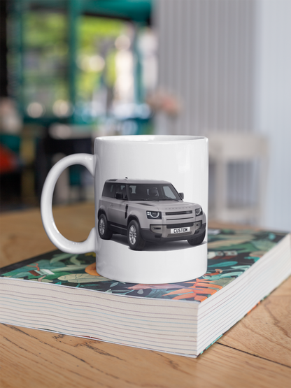 Personalised Land Rover Defender 90 Coffee Mug Gift Colour Choice FAST POST