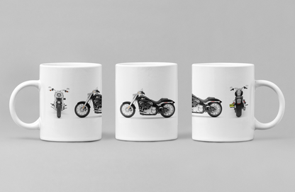 Personalised Harley Davidson Fat Boy 2024 Motorcycle Mug - Colour Choice