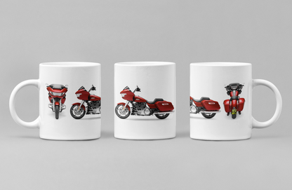 Personalised Harley Davidson Motorcycle Road Glide 2025 Coffee Mug Colour Choice