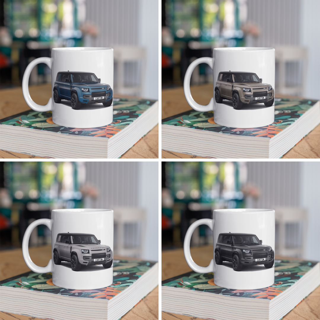 Personalised Land Rover Defender Octa Coffee Mug Gift - Colour Choice FAST POST