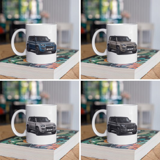 Personalised Land Rover Defender Octa Coffee Mug Gift - Colour Choice FAST POST