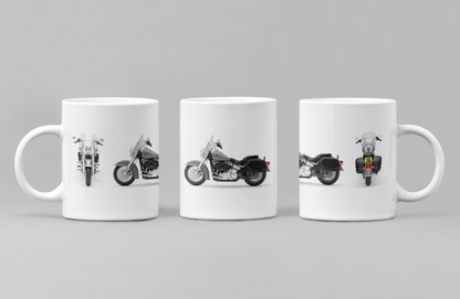 Personalised Harley Davidson Heritage Classic 2024 Motorcycle Mug Colour Choice
