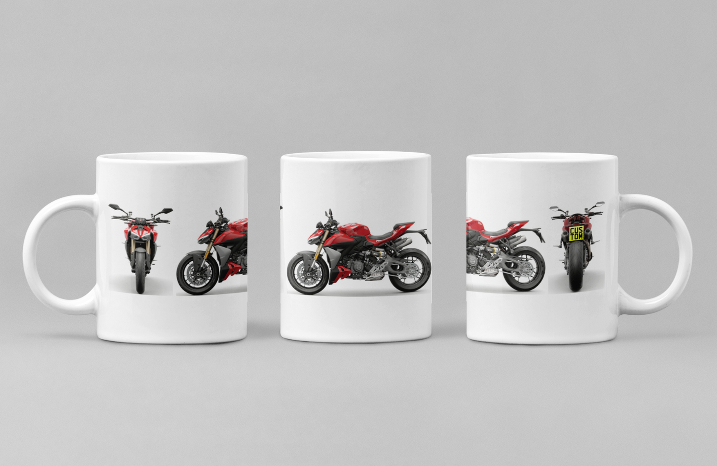 Personalised Ducati Streetfighter Motorcycle Coffee Mug - Choose Model FAST POST