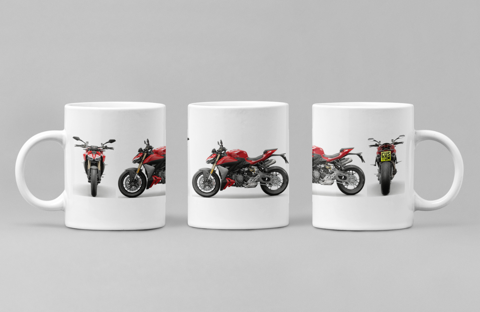 Personalised Ducati Streetfighter Motorcycle Coffee Mug - Choose Model FAST POST